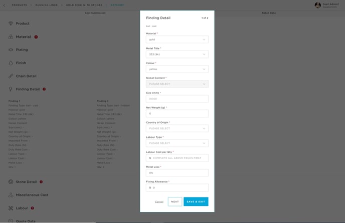 21_Finding Accordion_Modal 1 of 2_Prepopulated