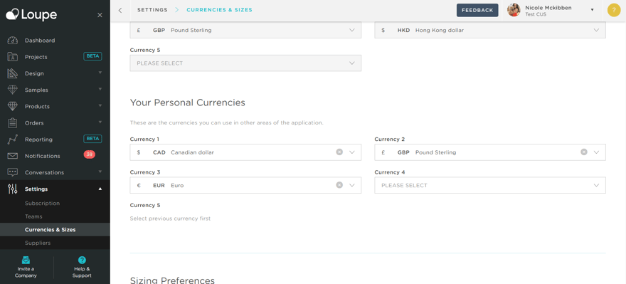 CUS currencies and sizes 2