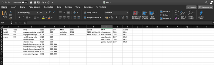 MH CSV input