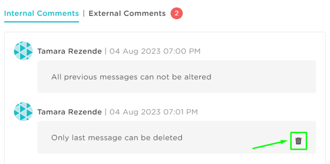 Delete last comment in CS