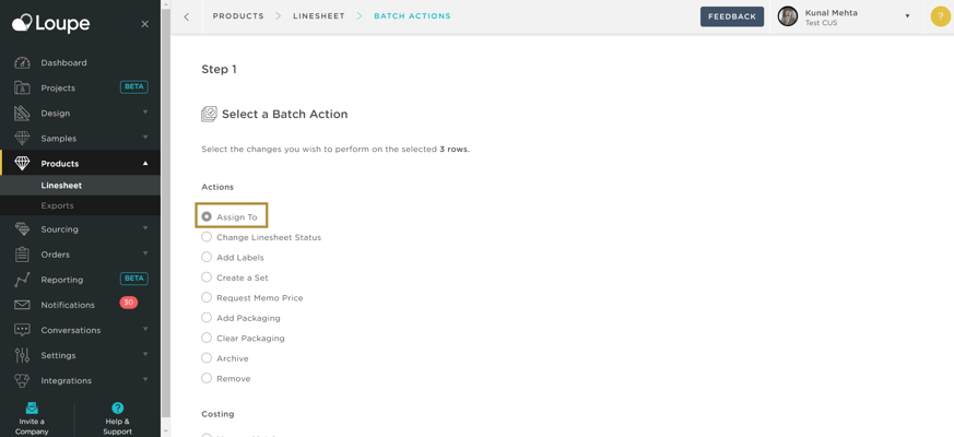 assign to