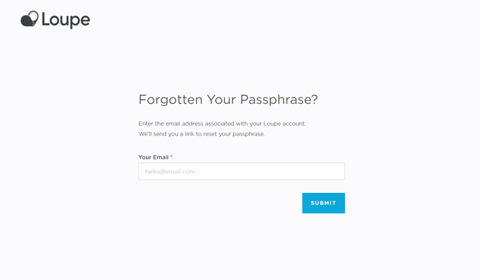 forgotten passphrase