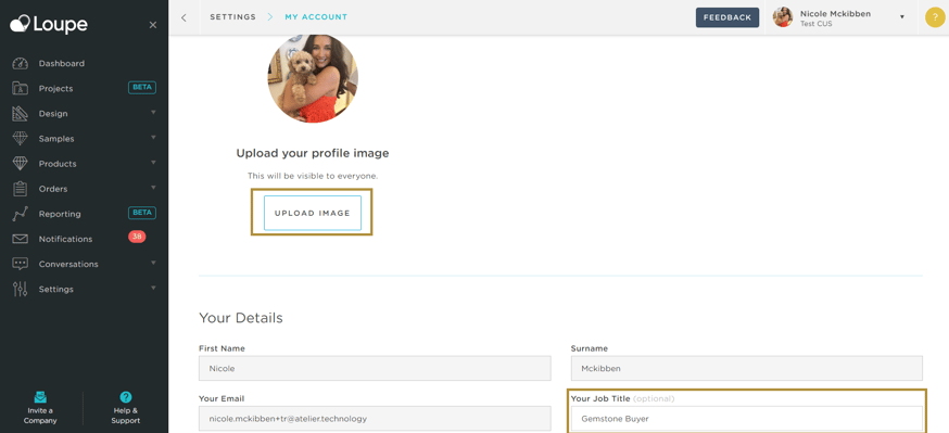my account settings