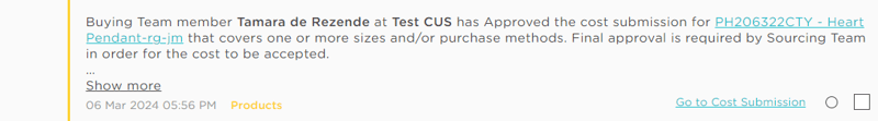 notification approve buying